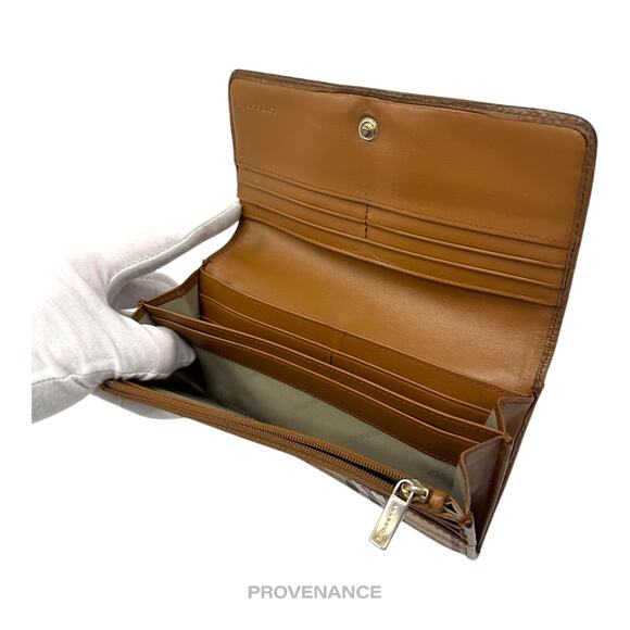 🔴 Burberry Long Snap Wallet - Haymarket Check Brown - Picture 8 of 10